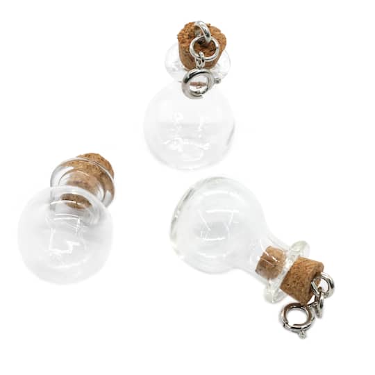 12 Packs: 4 ct. (48 total) Clear Potion Bottle Charms by Creatology&#x2122;